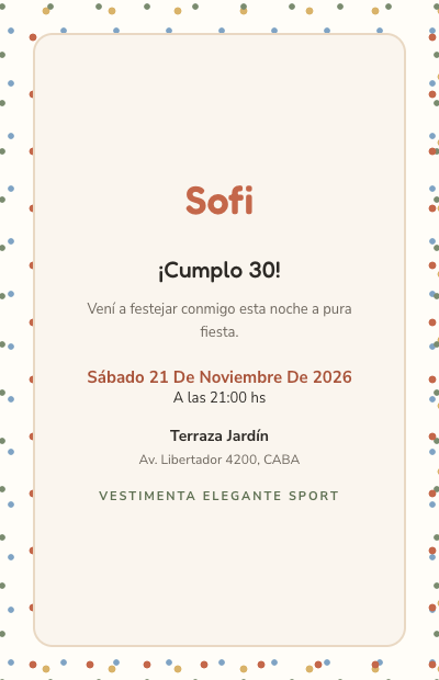 Vista previa del diseño Fiesta